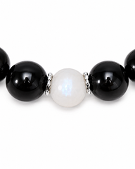 Midnight Promise Silver Obsidian Bracelet