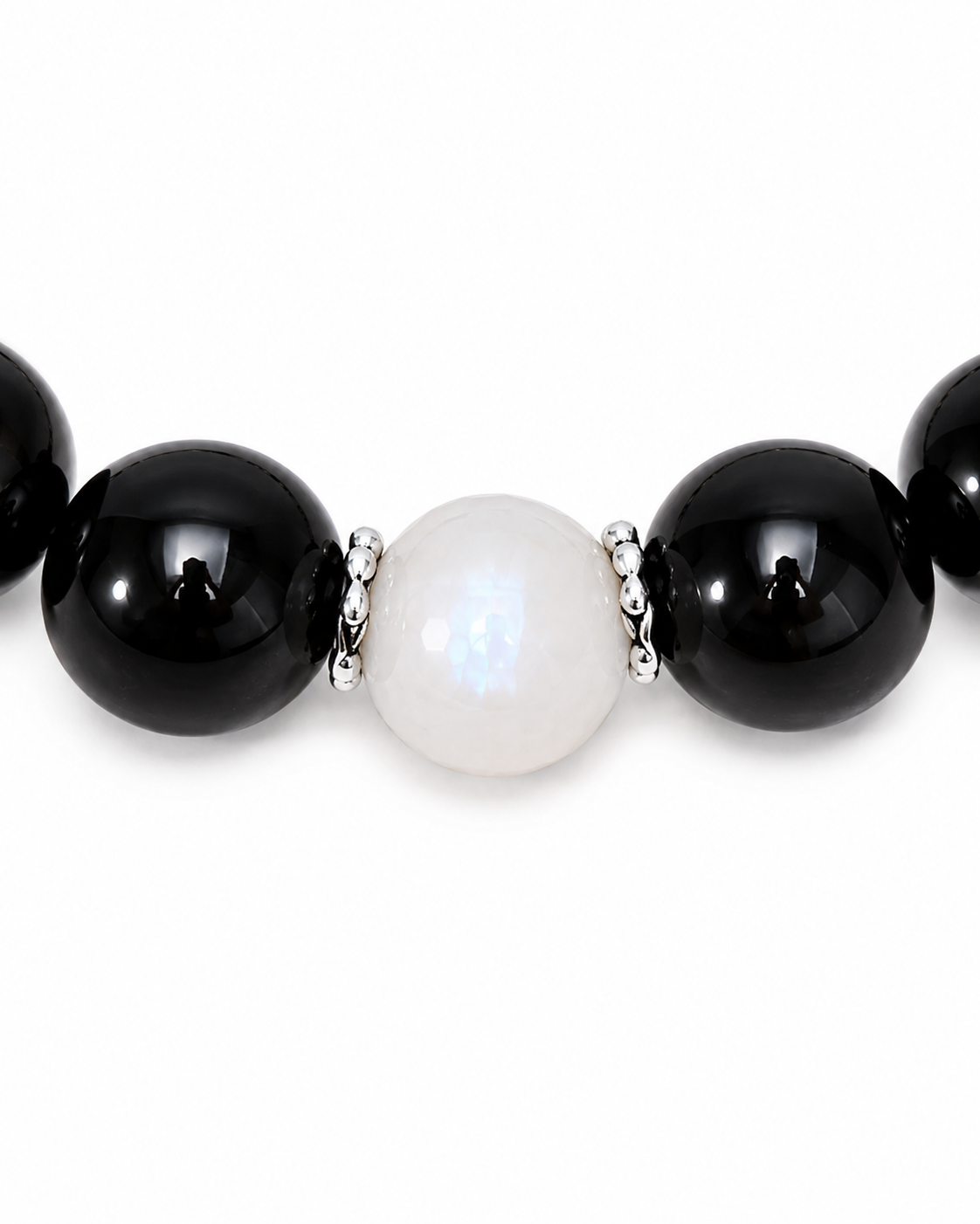 Midnight Promise Silver Obsidian Bracelet
