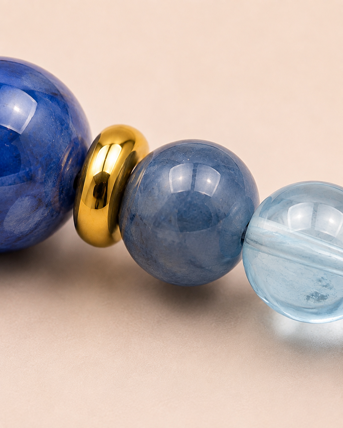 Celestial Tide Aquamarine & Blue Goldstone Bracelet