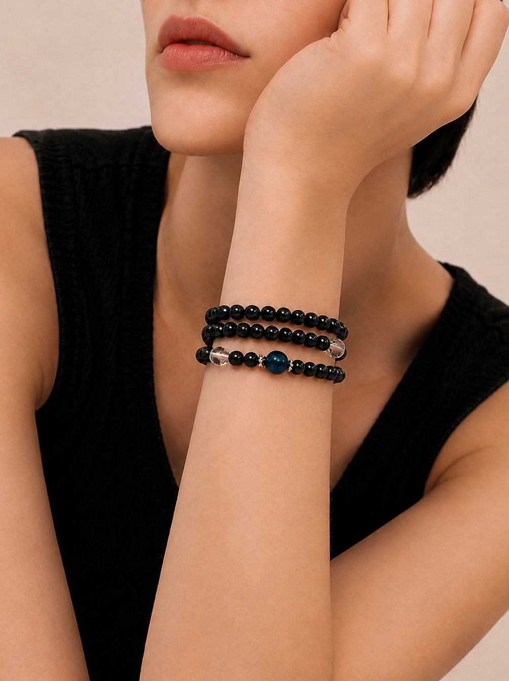 Noir Eclipse Obsidian Bracelet