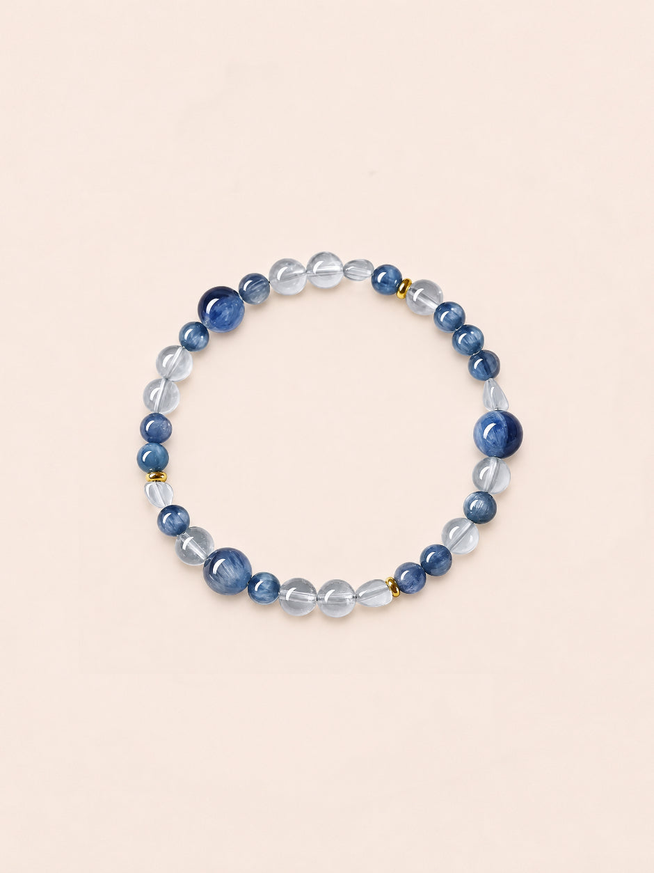 Celestial Tide Aquamarine & Blue Goldstone Bracelet